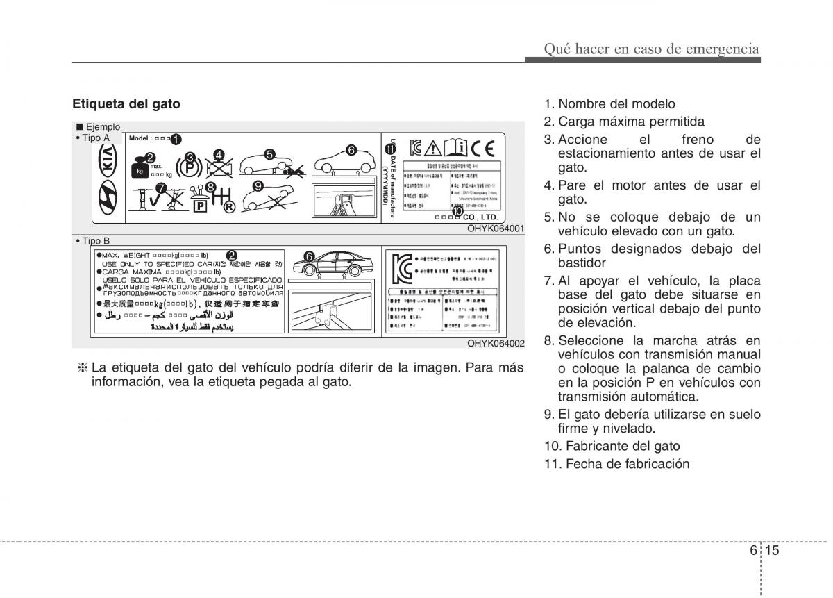 KIA Picanto II 2 manual del propietario / page 343