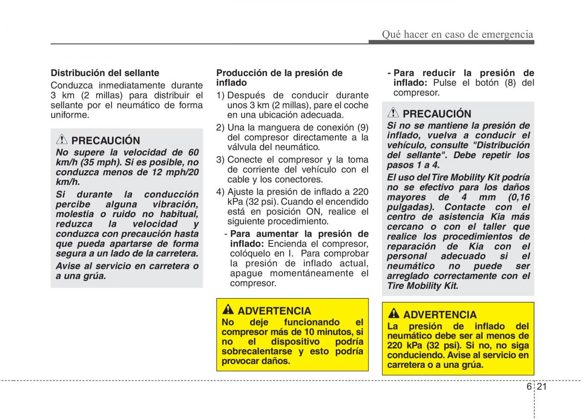 KIA Picanto II 2 manual del propietario / page 349