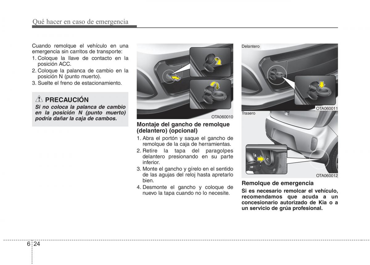 KIA Picanto II 2 manual del propietario / page 352