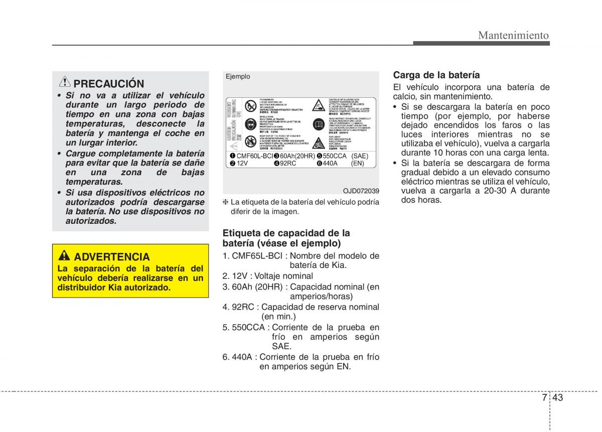 KIA Picanto II 2 manual del propietario / page 397