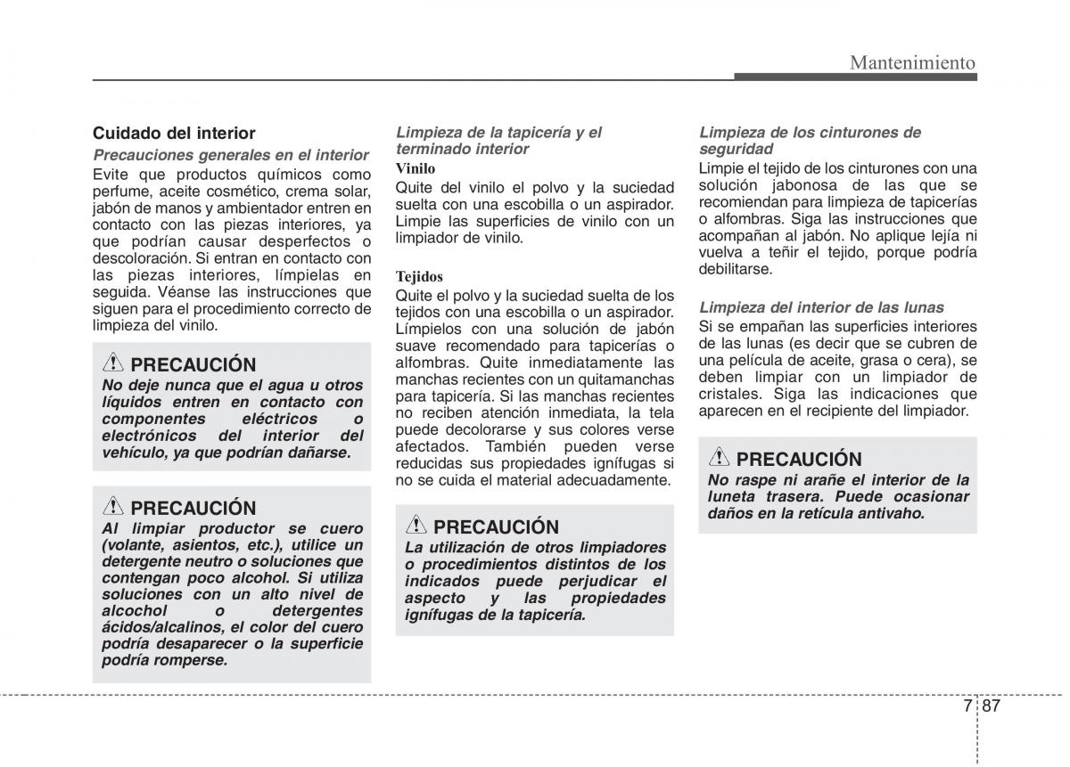 KIA Picanto II 2 manual del propietario / page 441