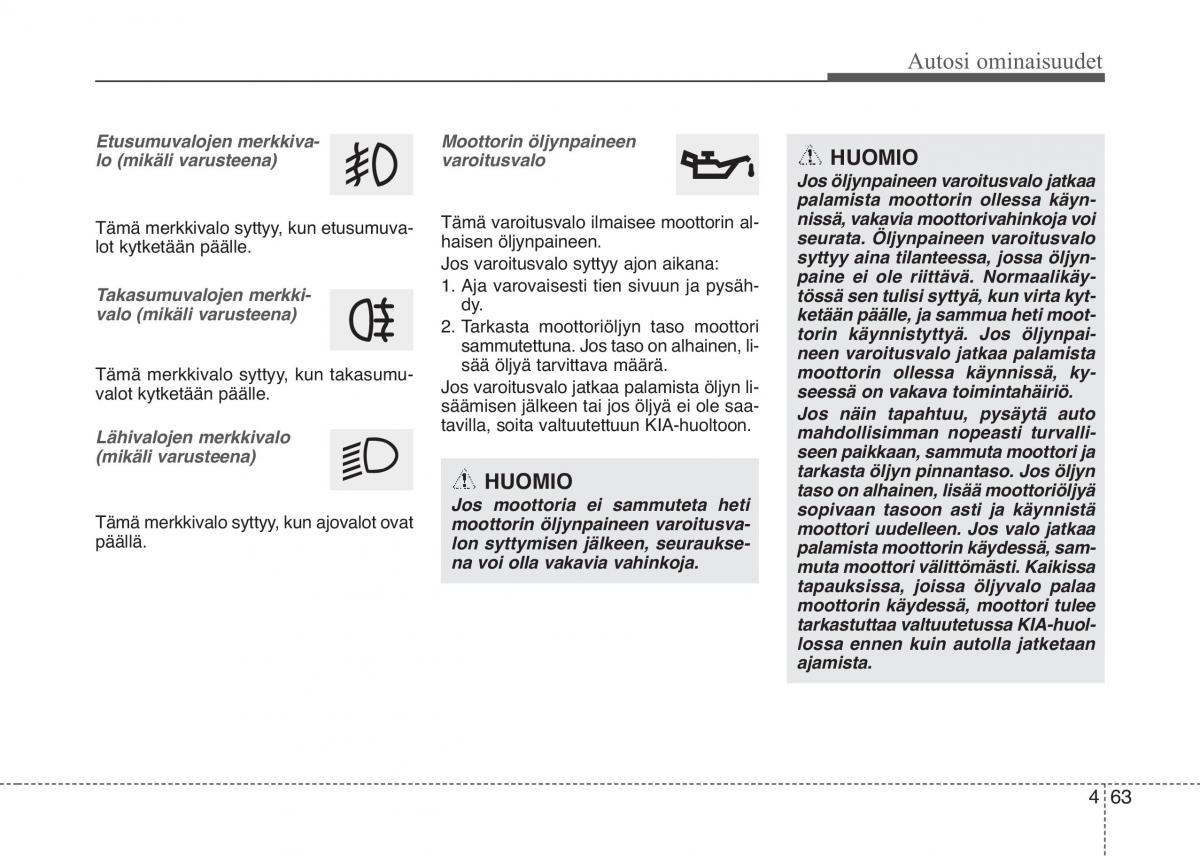 KIA Picanto II 2 omistajan kasikirja / page 137