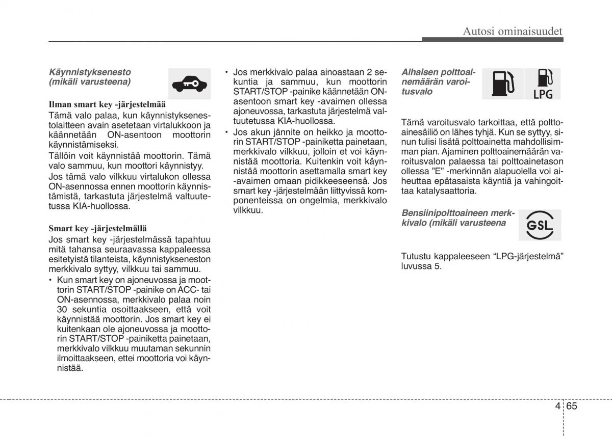 KIA Picanto II 2 omistajan kasikirja / page 139