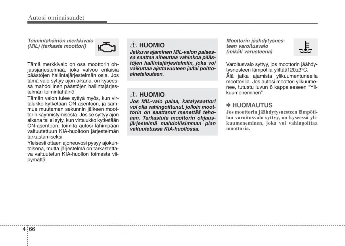 KIA Picanto II 2 omistajan kasikirja / page 140