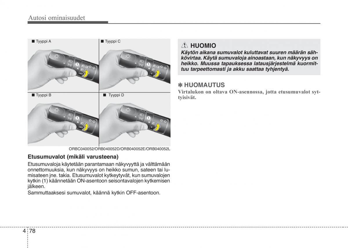 KIA Picanto II 2 omistajan kasikirja / page 152