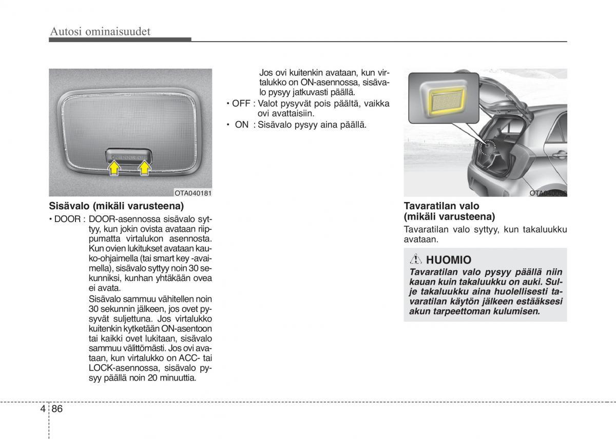 KIA Picanto II 2 omistajan kasikirja / page 160