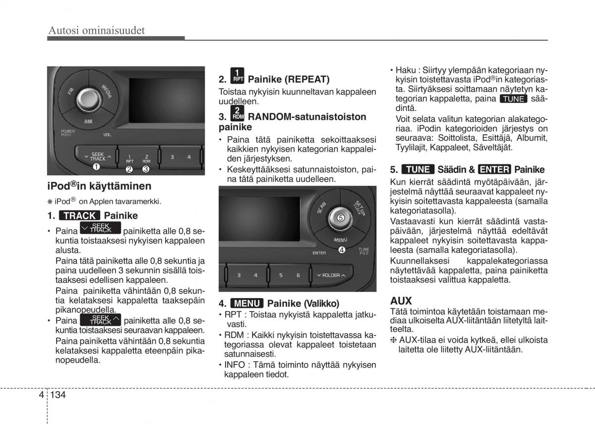 KIA Picanto II 2 omistajan kasikirja / page 208