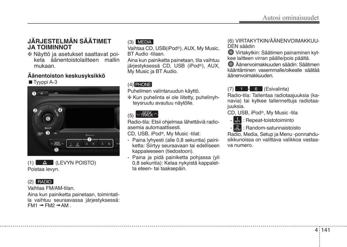 KIA Picanto II 2 omistajan kasikirja / page 215