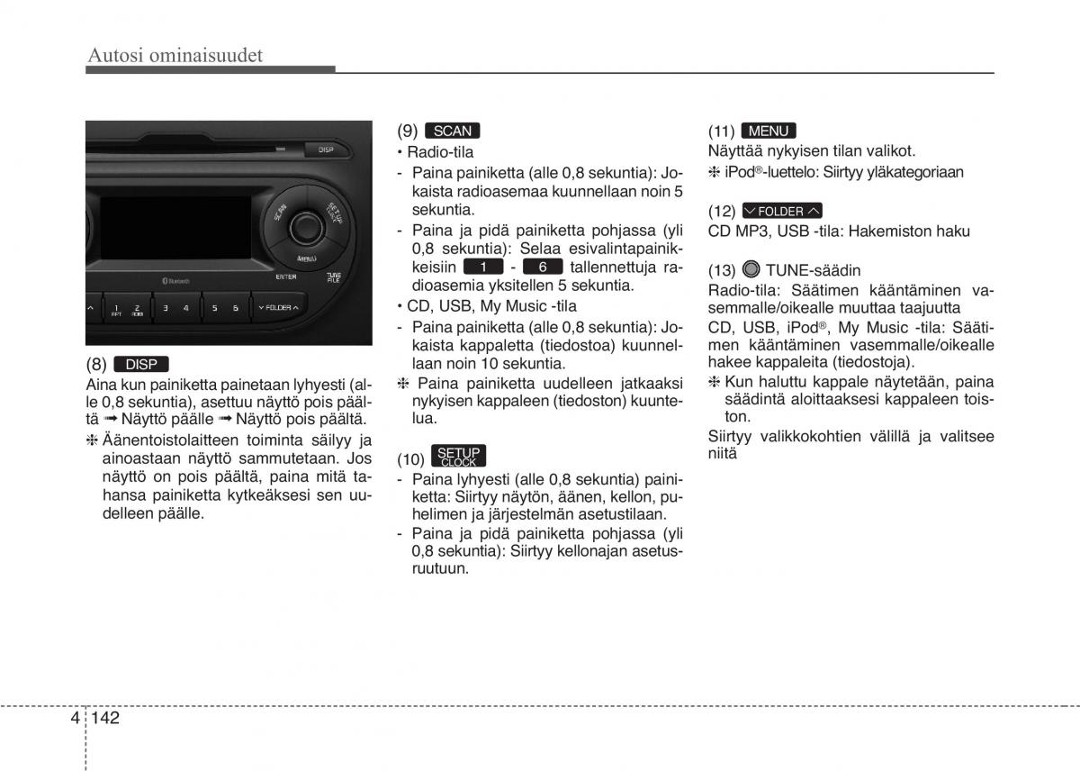 KIA Picanto II 2 omistajan kasikirja / page 216