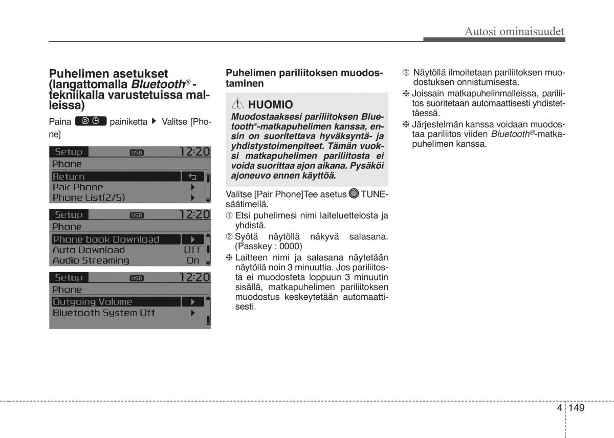 KIA Picanto II 2 omistajan kasikirja / page 223