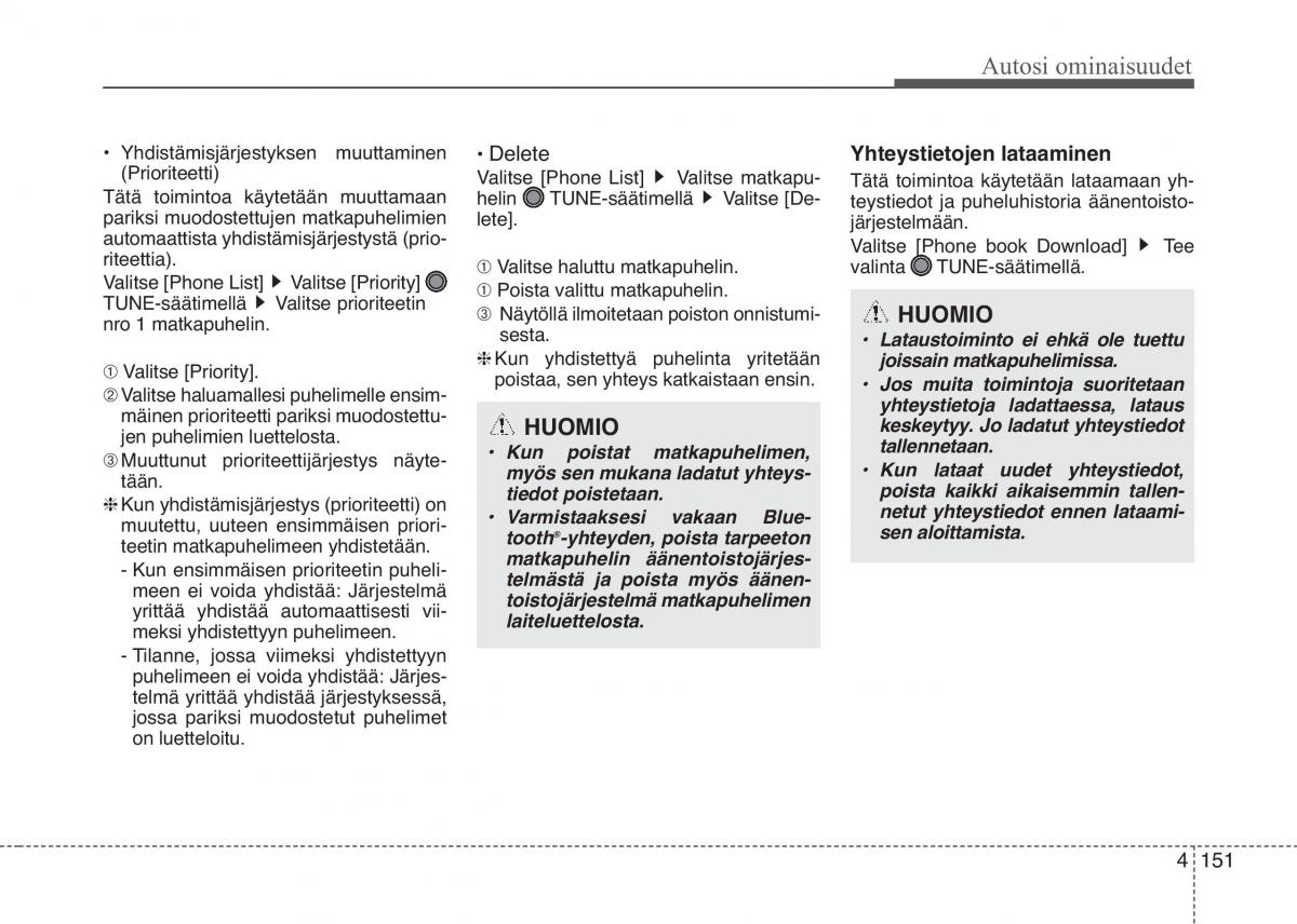 KIA Picanto II 2 omistajan kasikirja / page 225