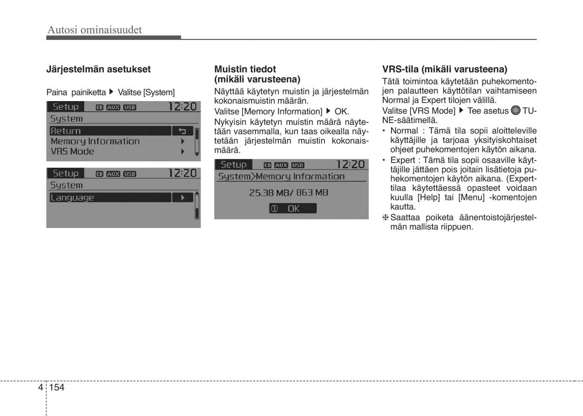 KIA Picanto II 2 omistajan kasikirja / page 228