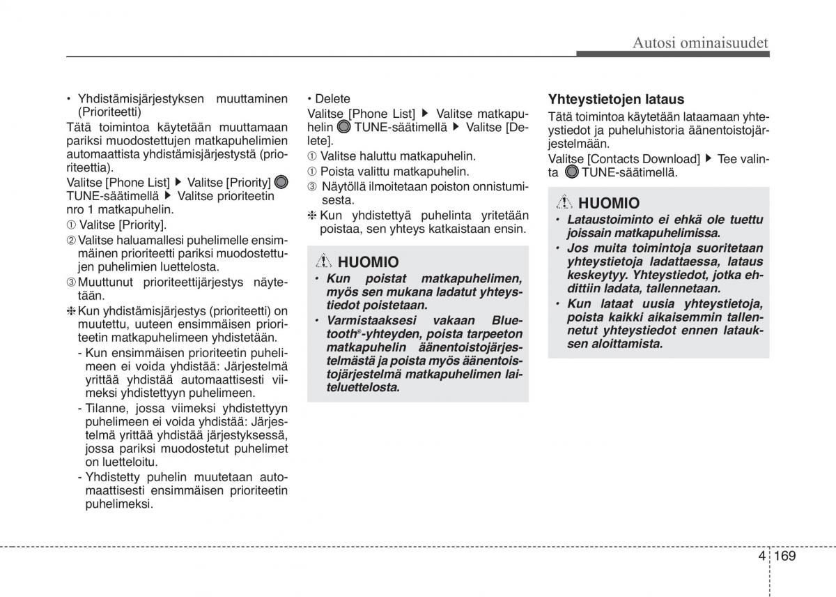 KIA Picanto II 2 omistajan kasikirja / page 243