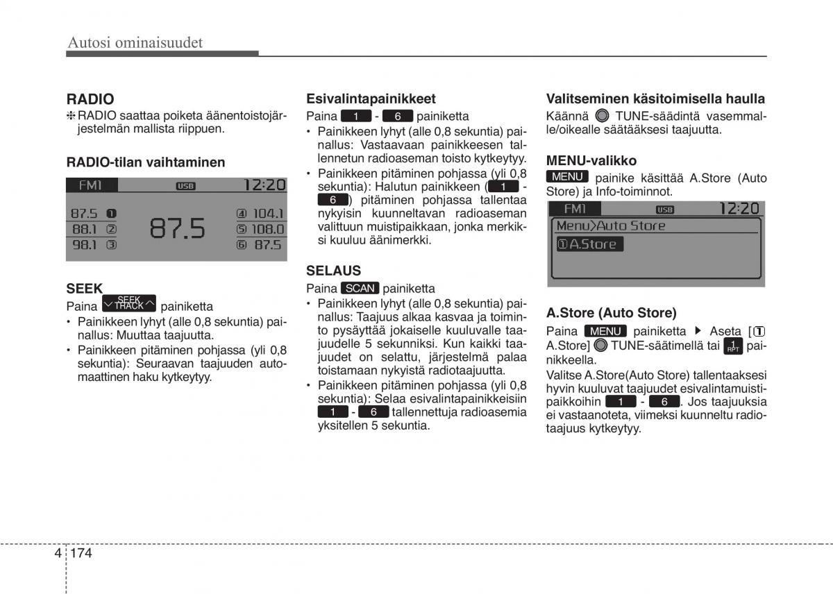 KIA Picanto II 2 omistajan kasikirja / page 248