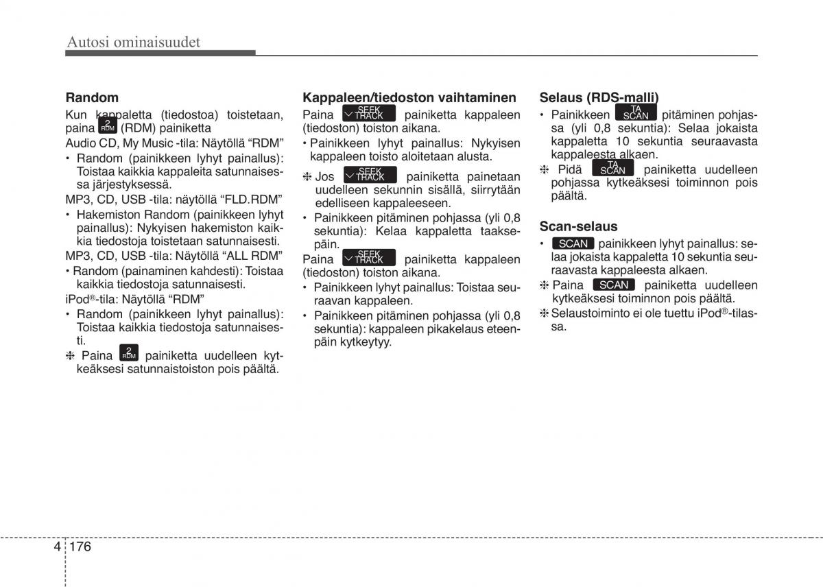 KIA Picanto II 2 omistajan kasikirja / page 250