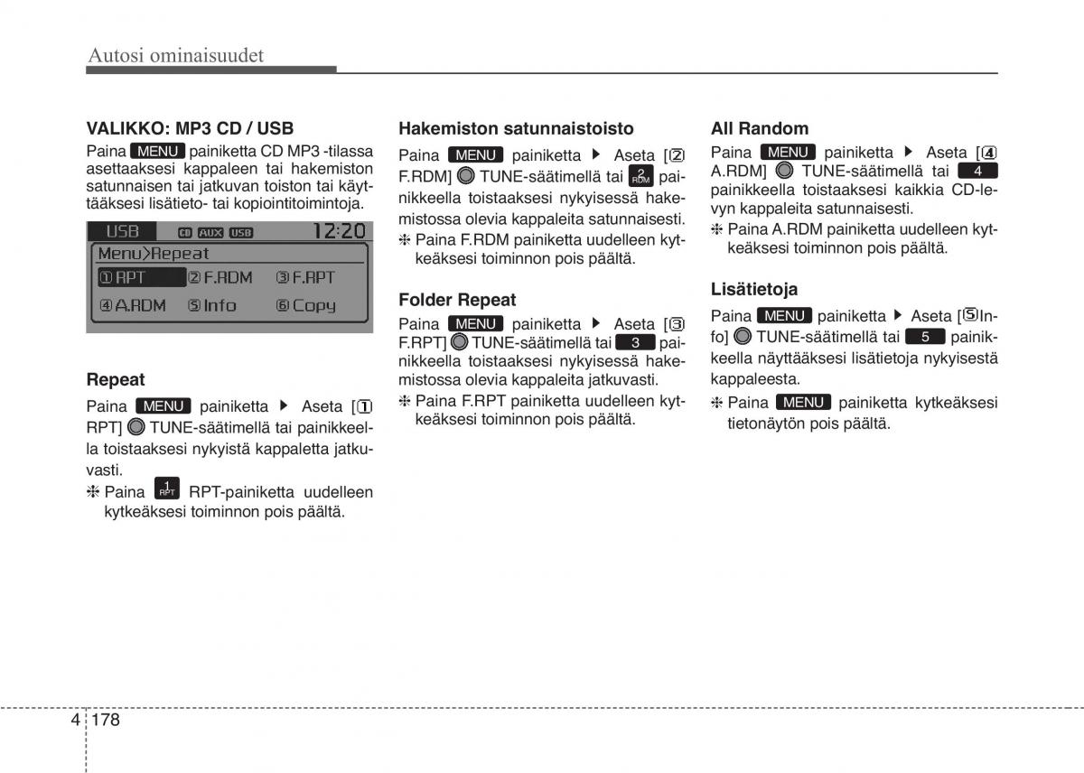 KIA Picanto II 2 omistajan kasikirja / page 252