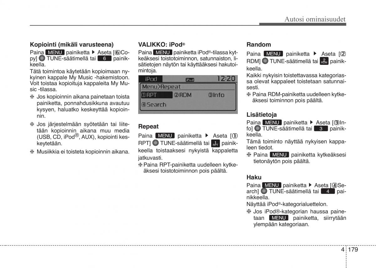 KIA Picanto II 2 omistajan kasikirja / page 253