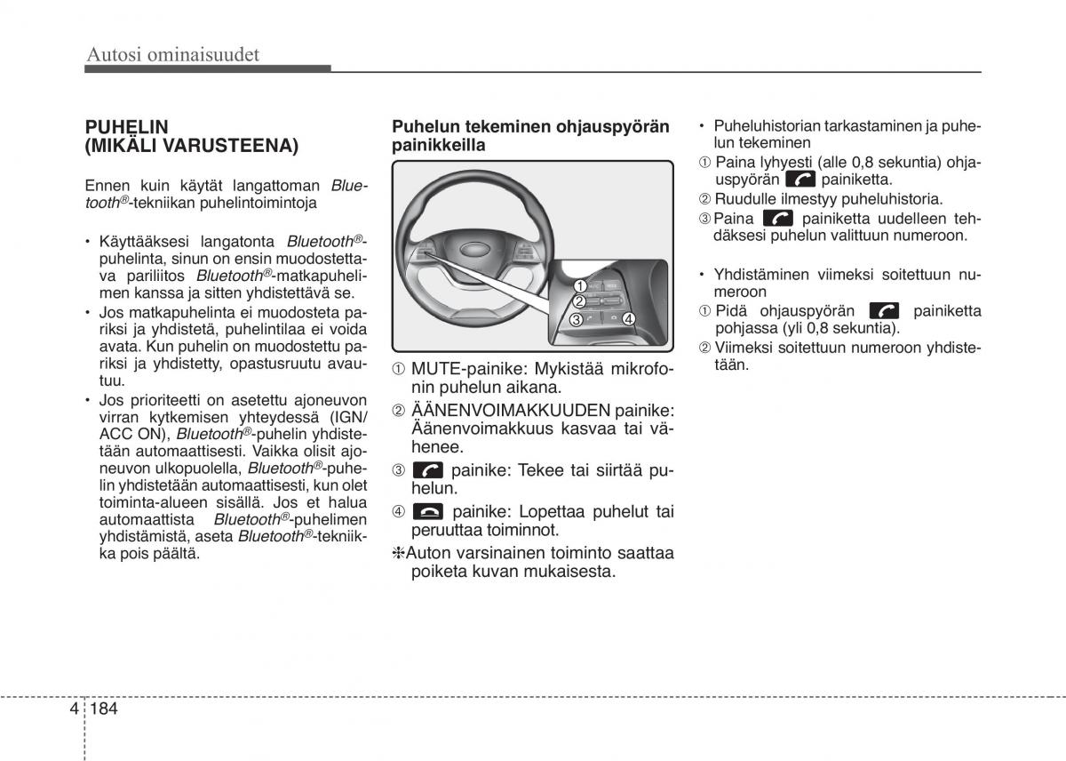 KIA Picanto II 2 omistajan kasikirja / page 258