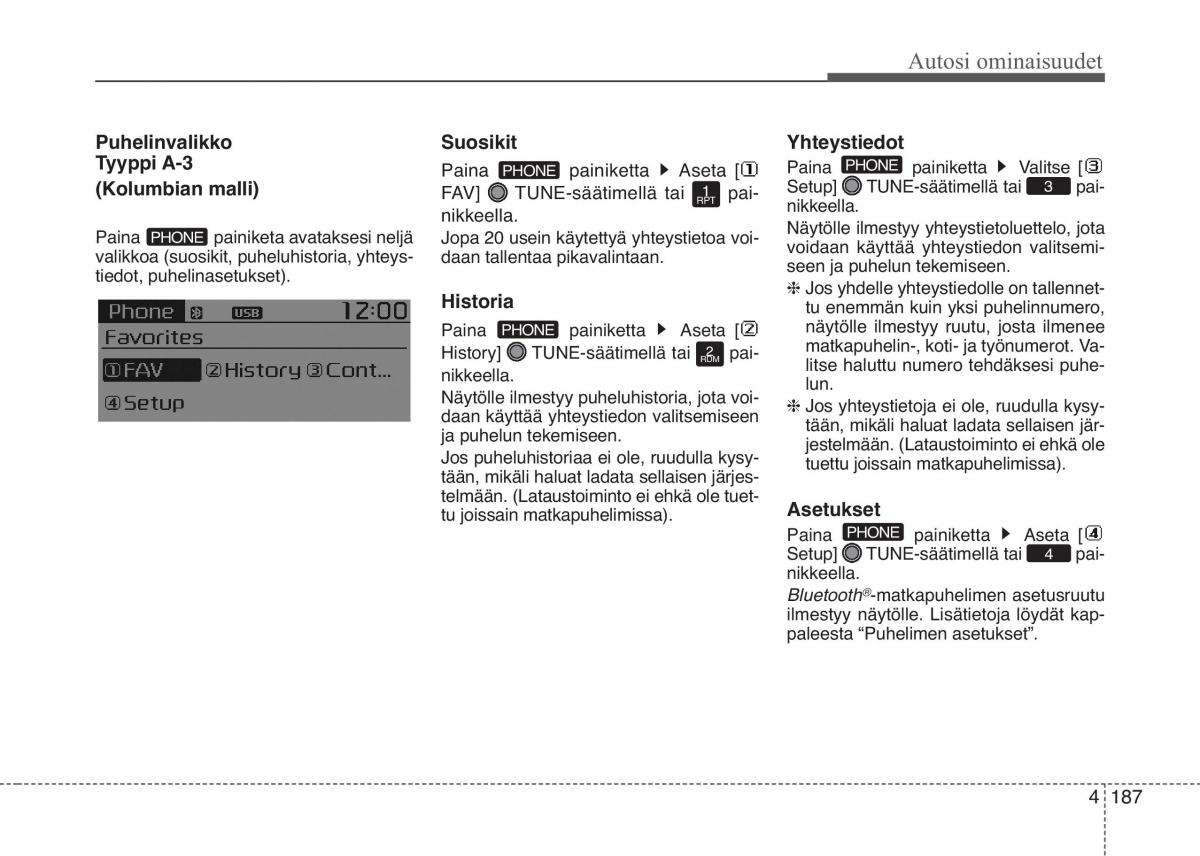 KIA Picanto II 2 omistajan kasikirja / page 261