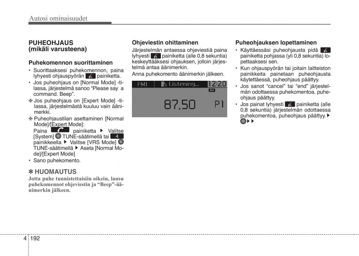 KIA Picanto II 2 omistajan kasikirja / page 266