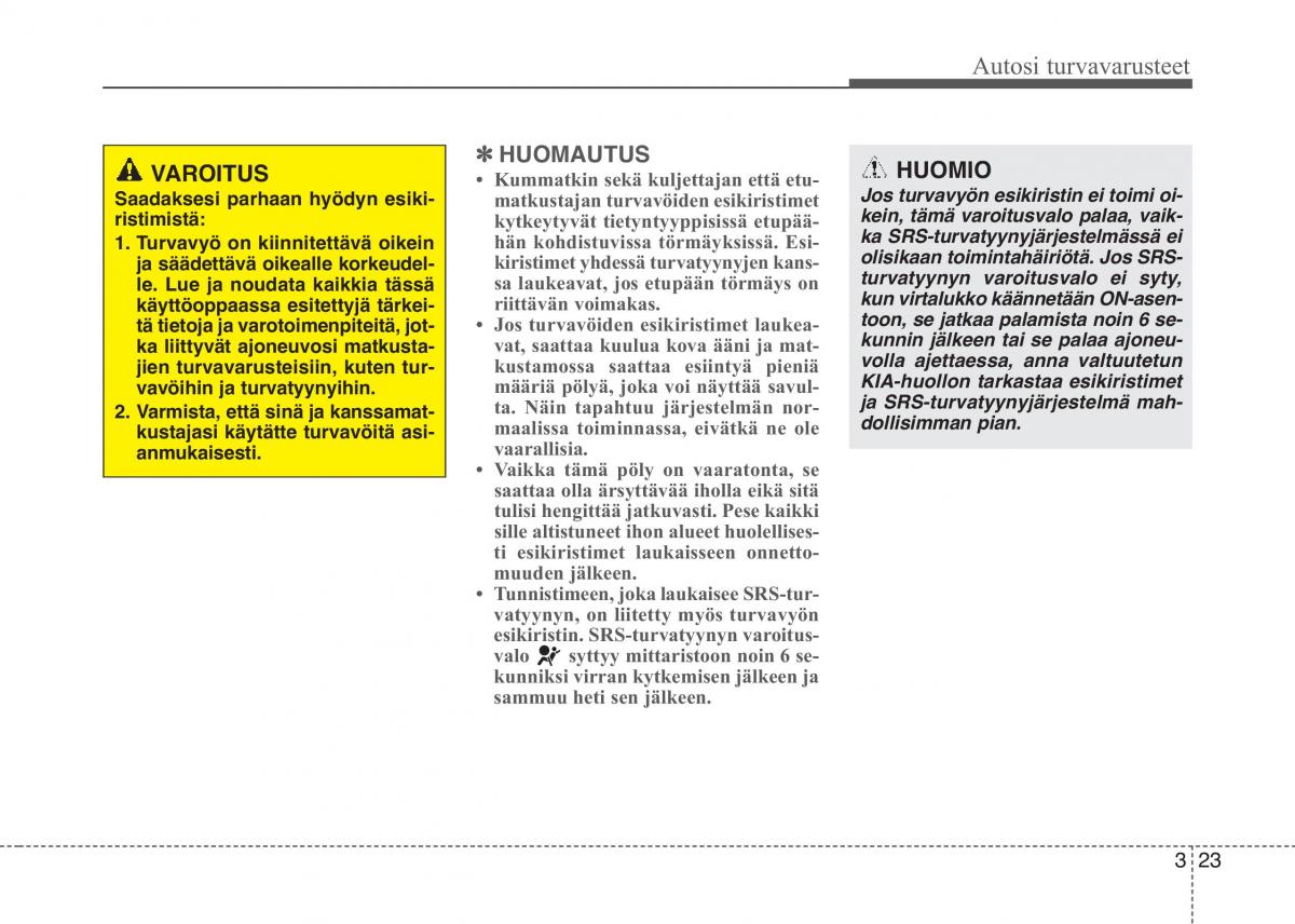 KIA Picanto II 2 omistajan kasikirja / page 36