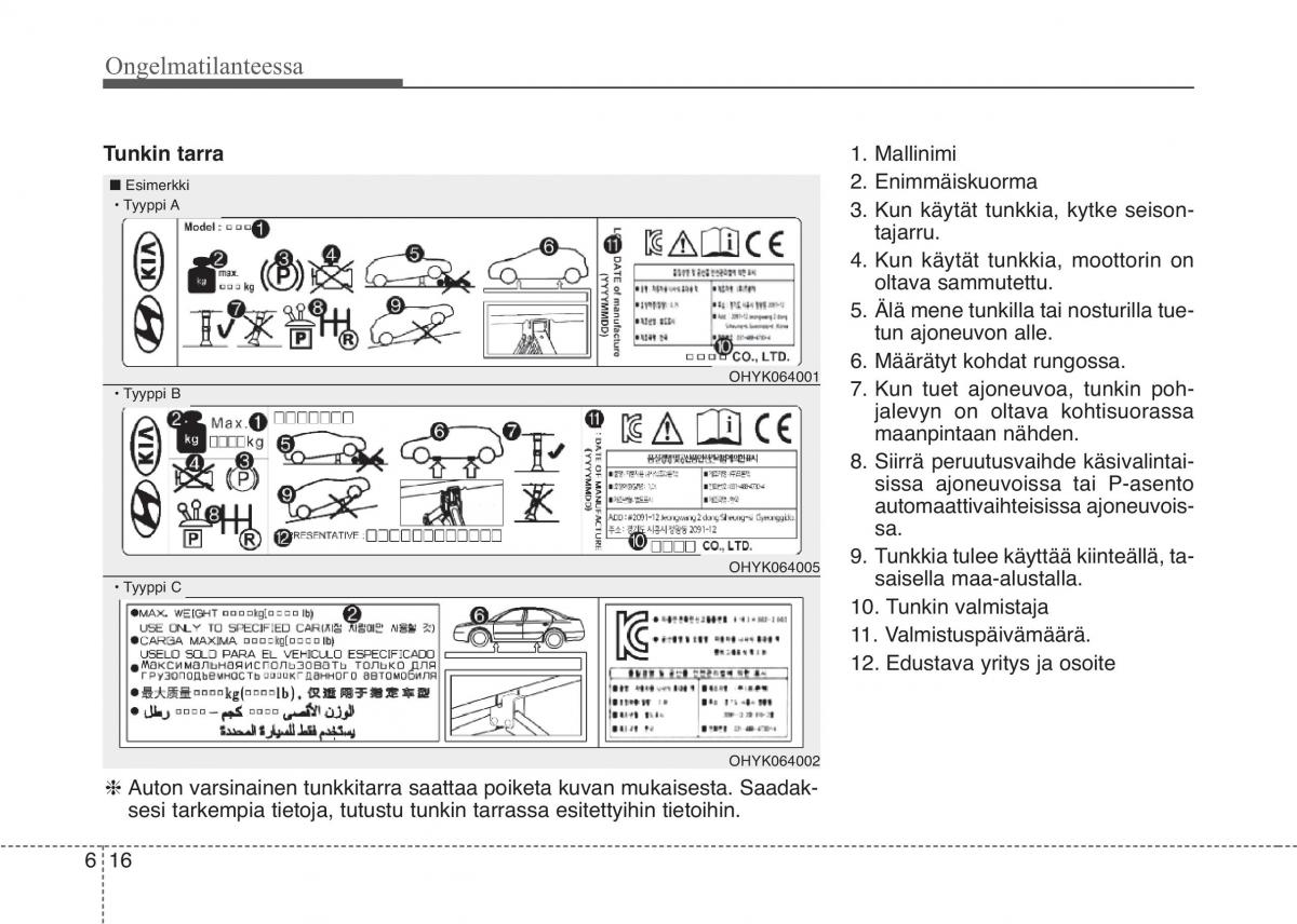 KIA Picanto II 2 omistajan kasikirja / page 360