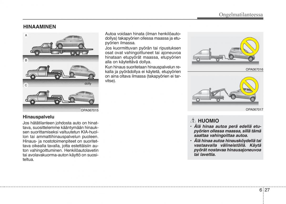 KIA Picanto II 2 omistajan kasikirja / page 371