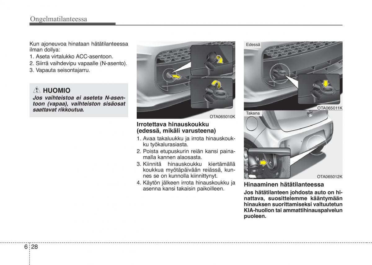 KIA Picanto II 2 omistajan kasikirja / page 372