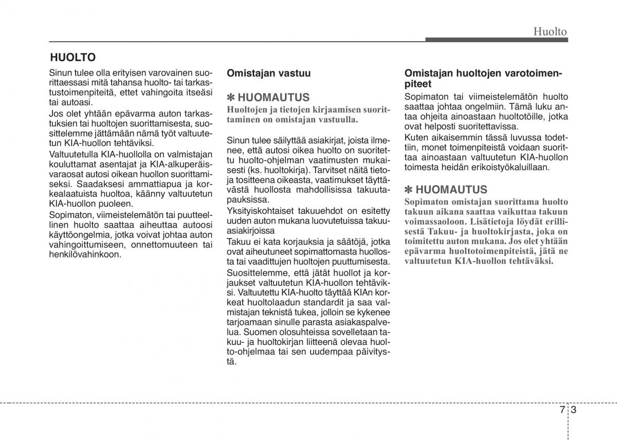 KIA Picanto II 2 omistajan kasikirja / page 378