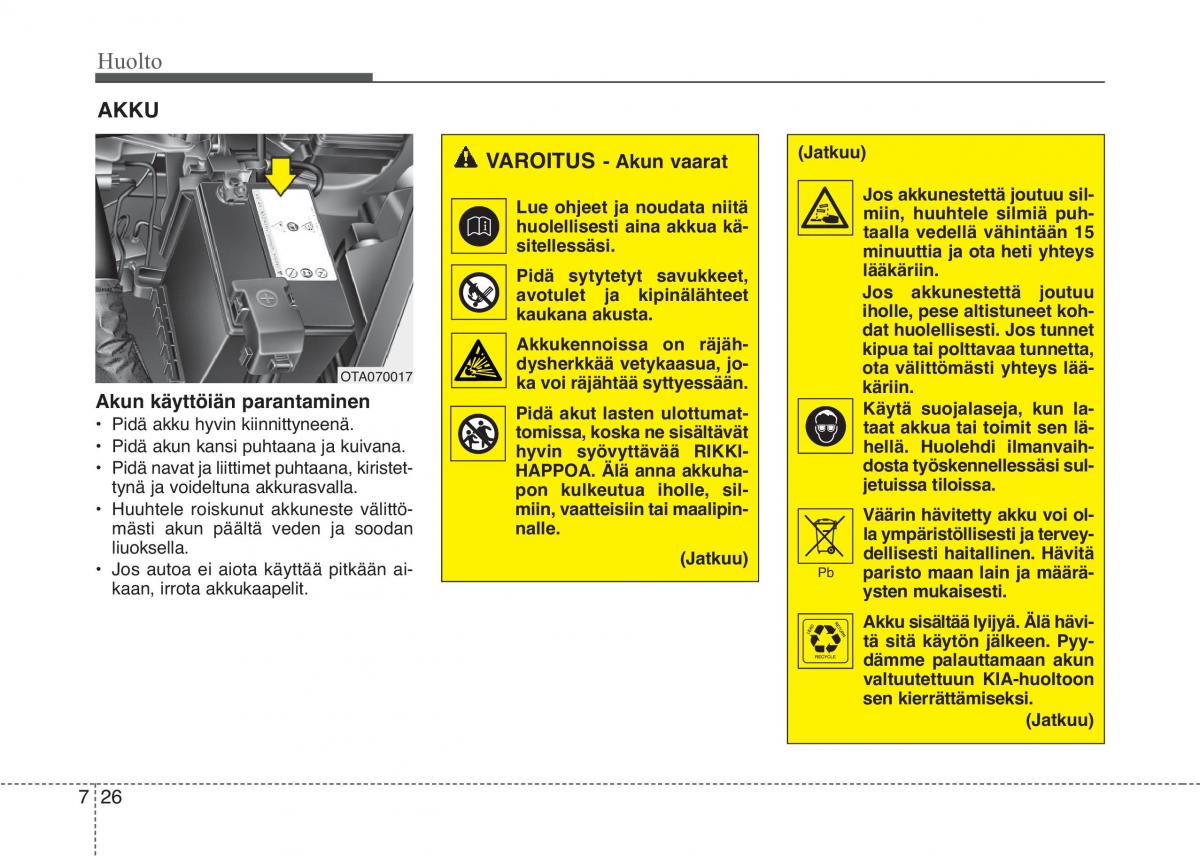 KIA Picanto II 2 omistajan kasikirja / page 401