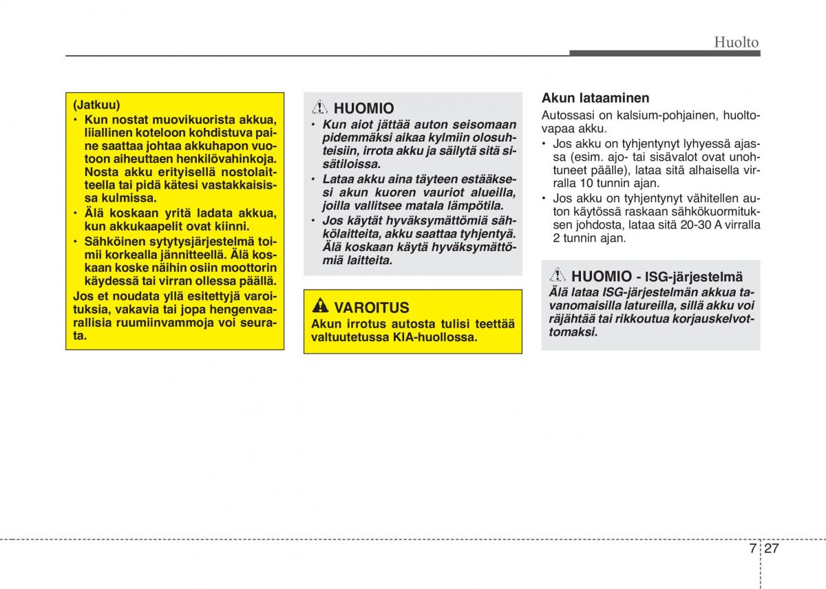 KIA Picanto II 2 omistajan kasikirja / page 402