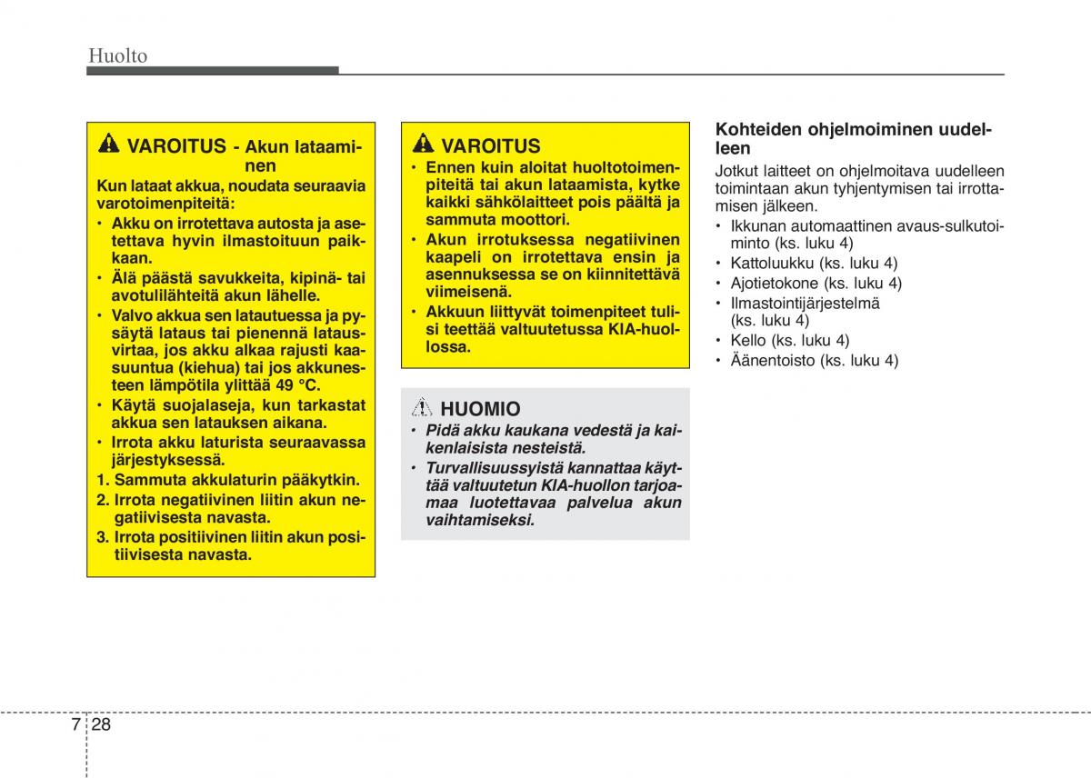 KIA Picanto II 2 omistajan kasikirja / page 403