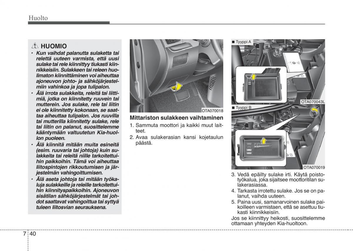 KIA Picanto II 2 omistajan kasikirja / page 415