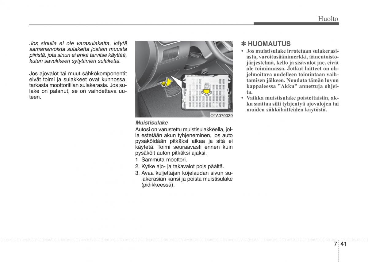 KIA Picanto II 2 omistajan kasikirja / page 416