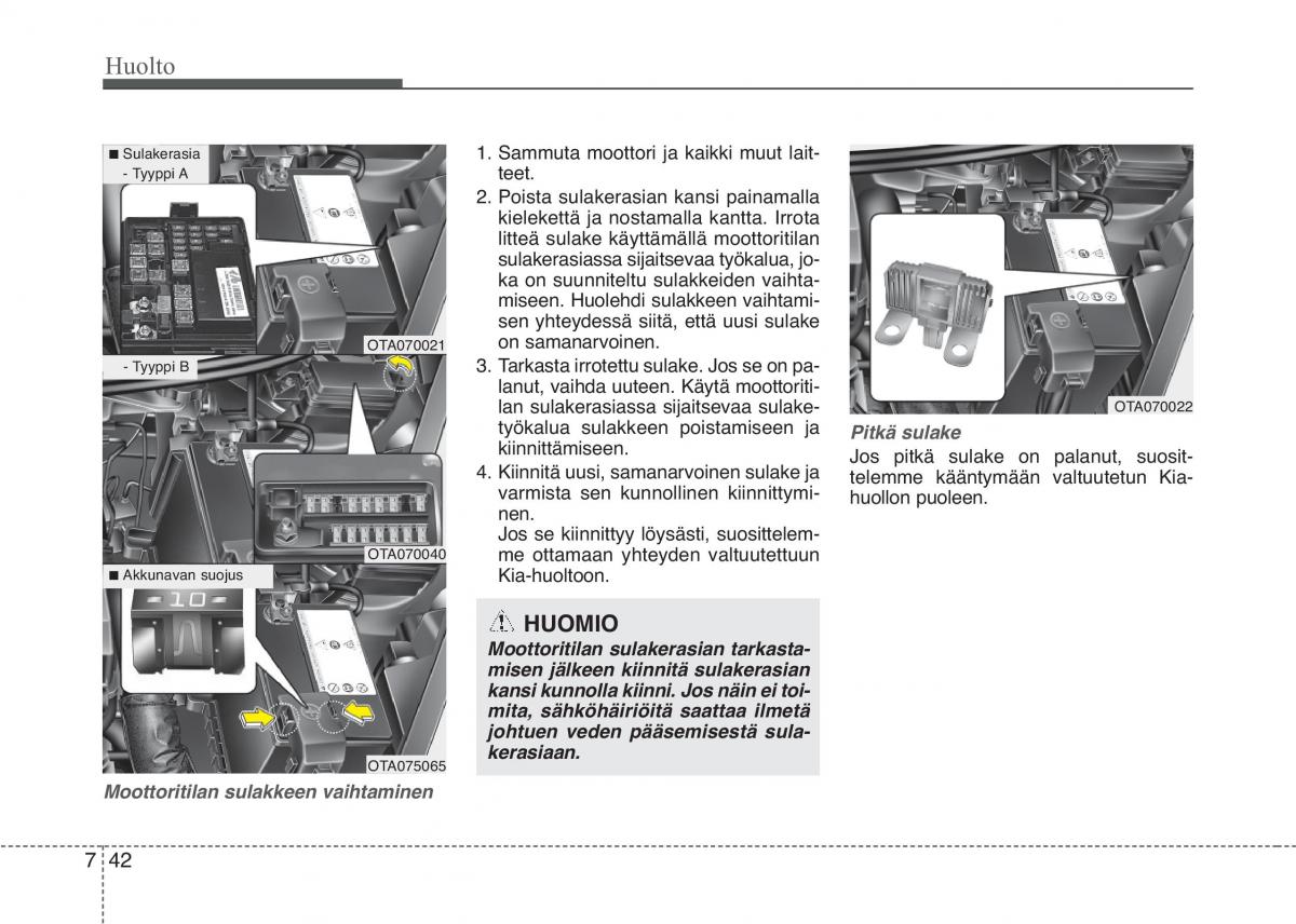 KIA Picanto II 2 omistajan kasikirja / page 417