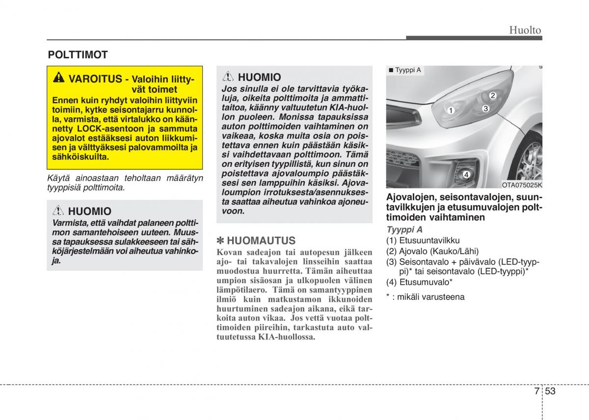 KIA Picanto II 2 omistajan kasikirja / page 428