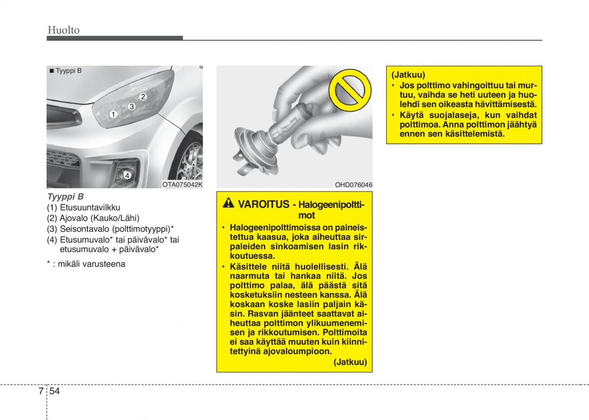 KIA Picanto II 2 omistajan kasikirja / page 429