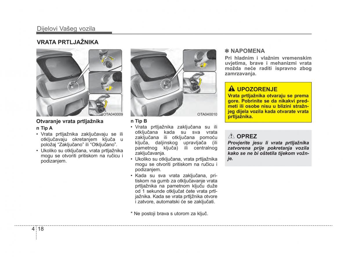 KIA Picanto II 2 vlasnicko uputstvo / page 95