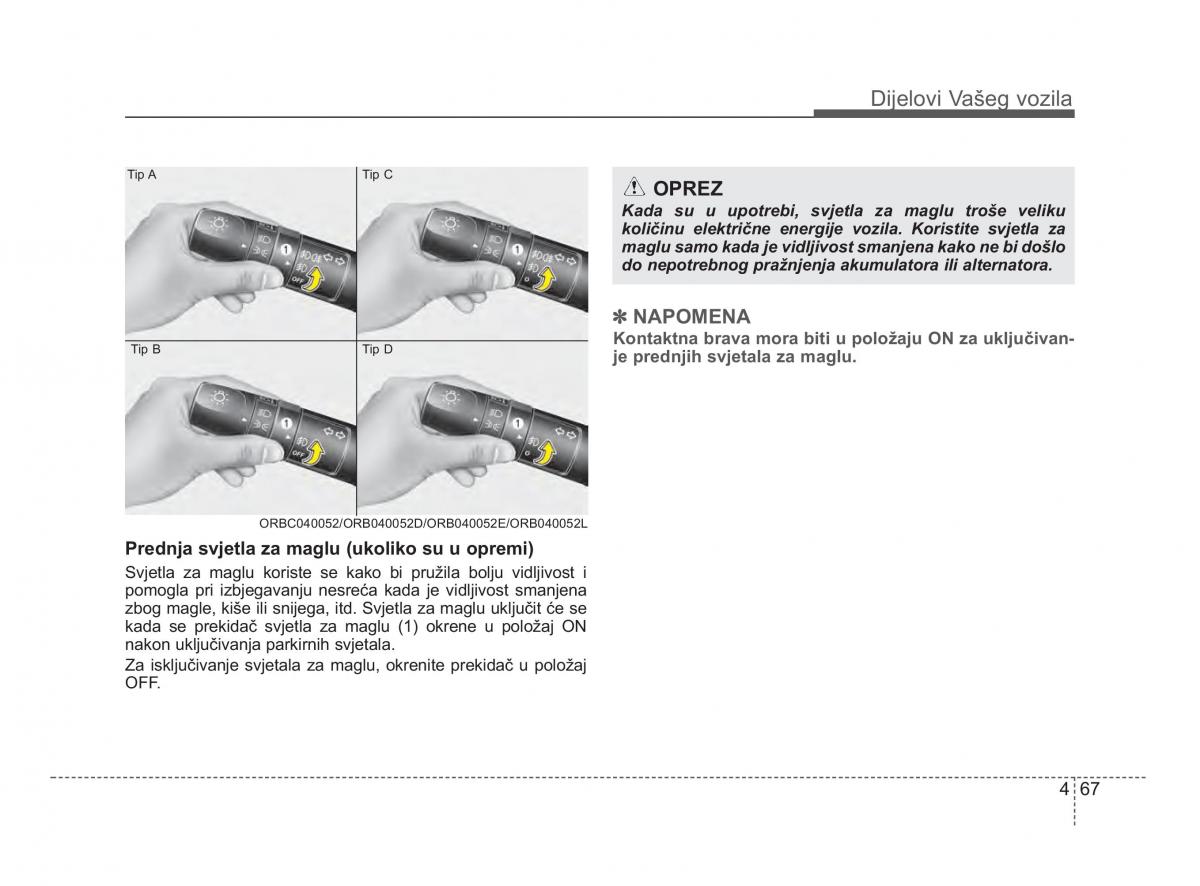 KIA Picanto II 2 vlasnicko uputstvo / page 144