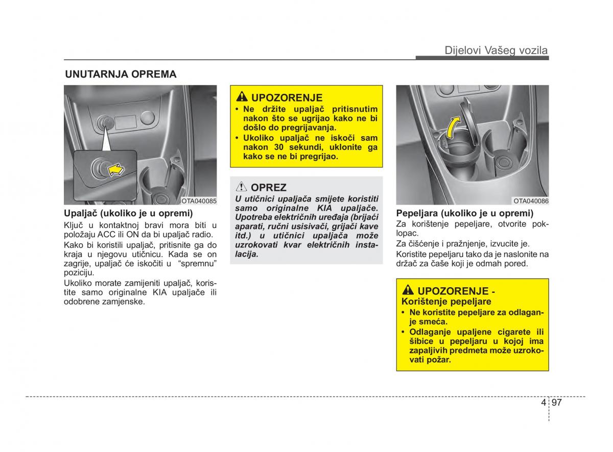 KIA Picanto II 2 vlasnicko uputstvo / page 174