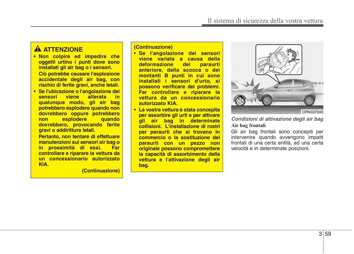 KIA Picanto II 2 manuale del proprietario / page 76