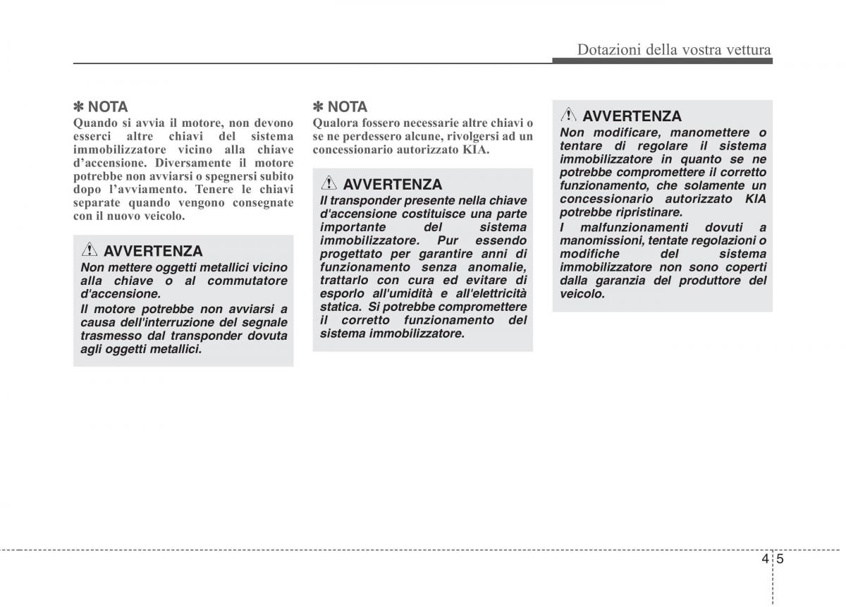 KIA Picanto II 2 manuale del proprietario / page 87