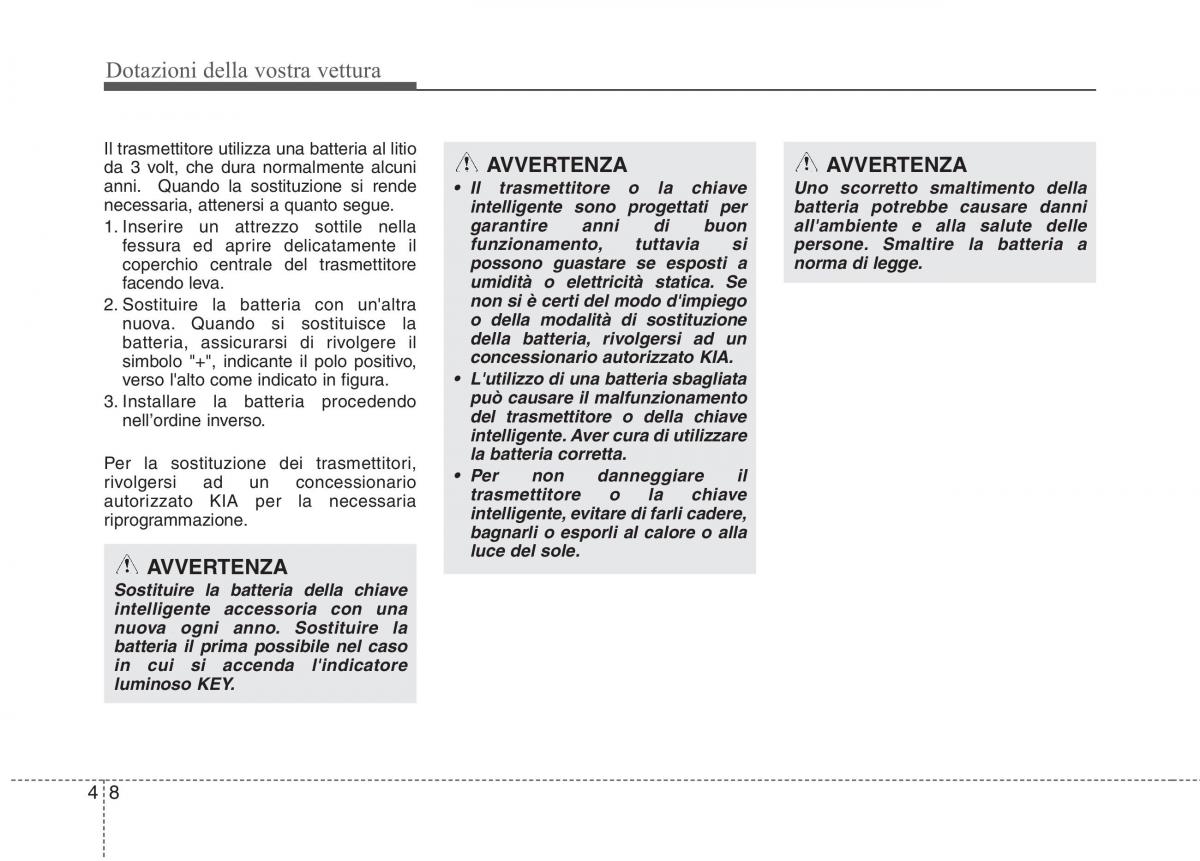 KIA Picanto II 2 manuale del proprietario / page 90