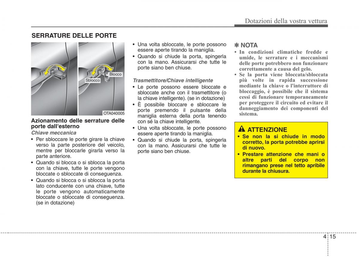 KIA Picanto II 2 manuale del proprietario / page 97