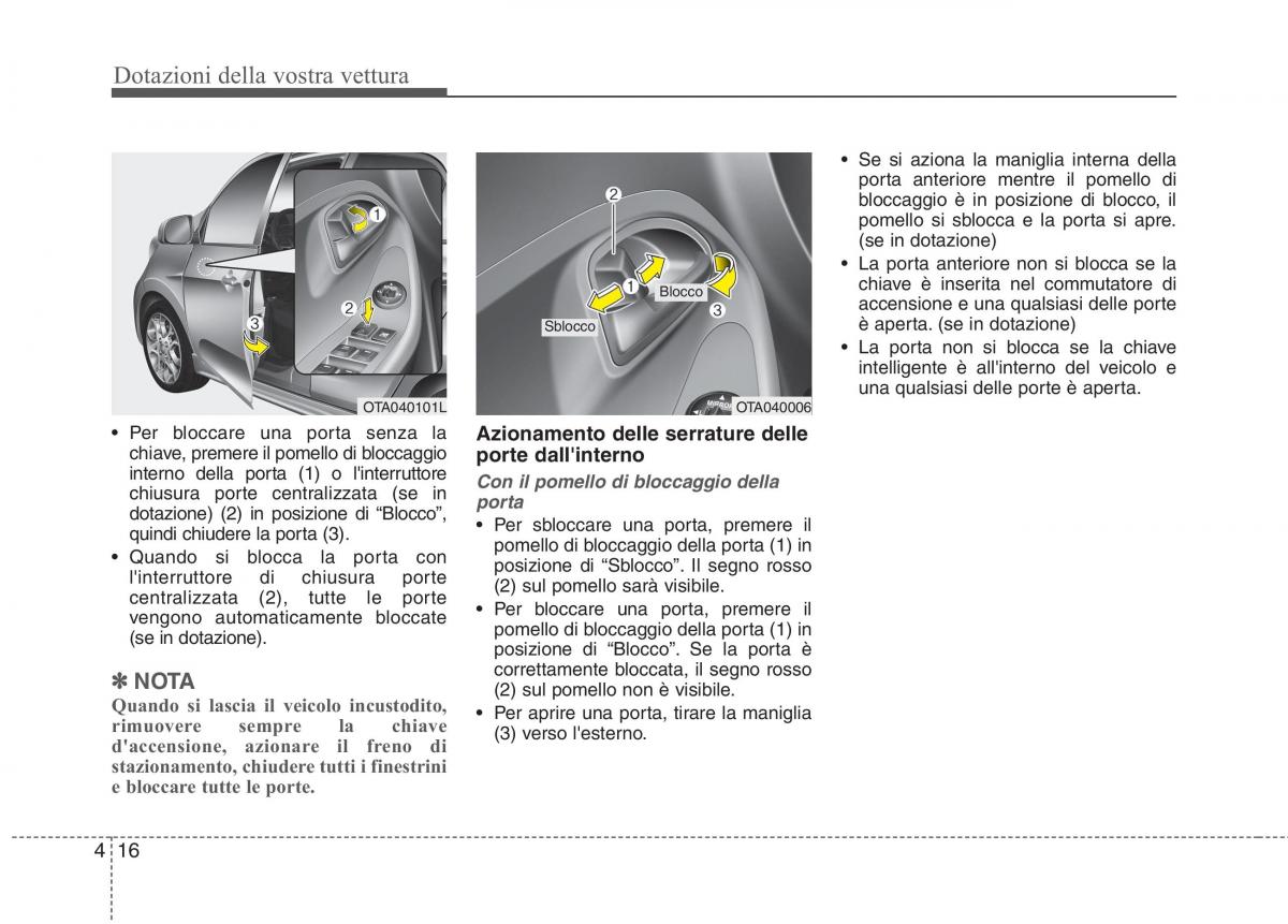 KIA Picanto II 2 manuale del proprietario / page 98