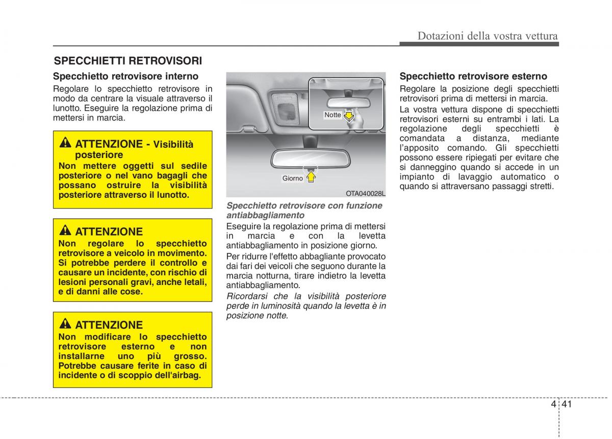 KIA Picanto II 2 manuale del proprietario / page 123