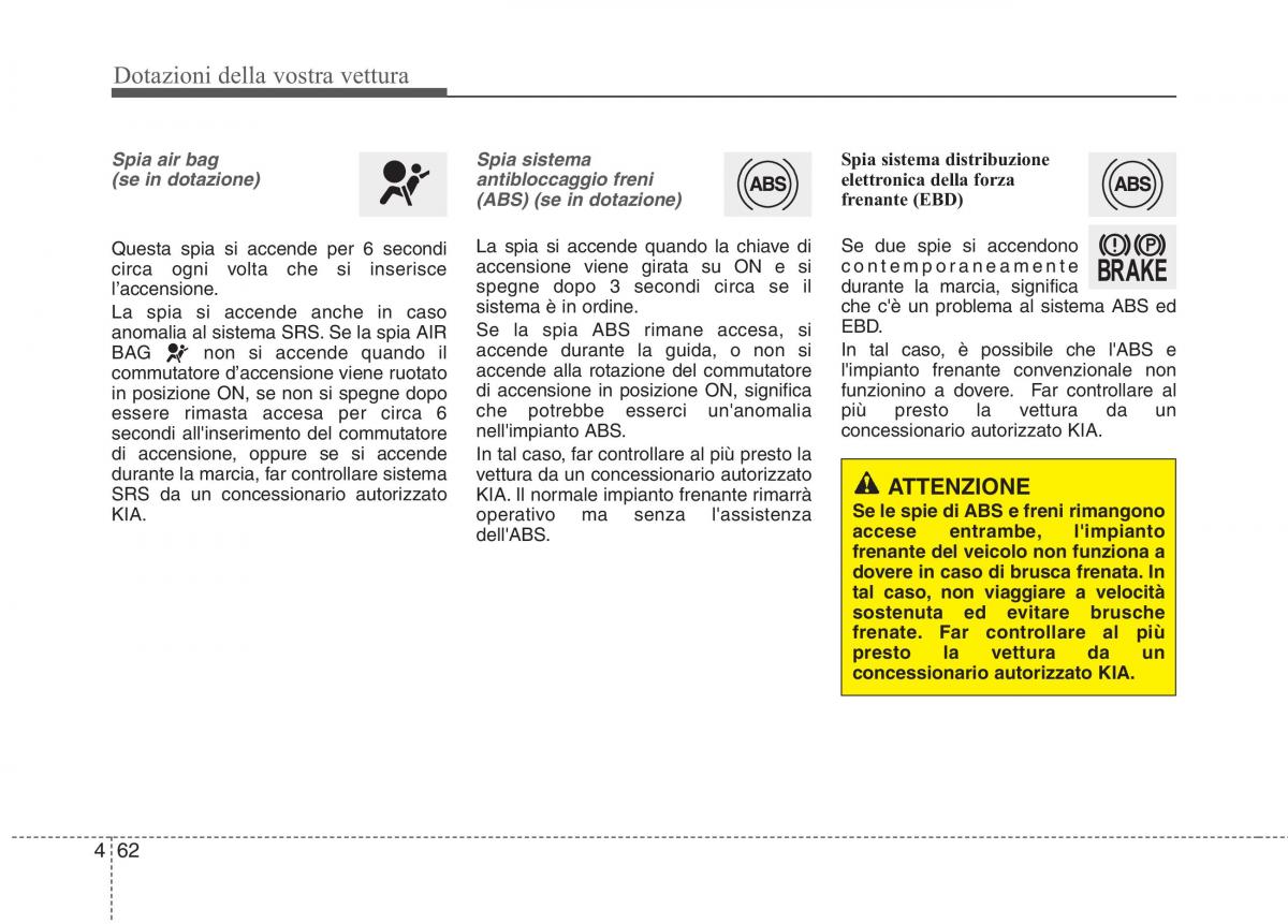 KIA Picanto II 2 manuale del proprietario / page 144