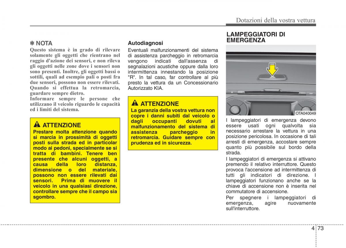 KIA Picanto II 2 manuale del proprietario / page 155