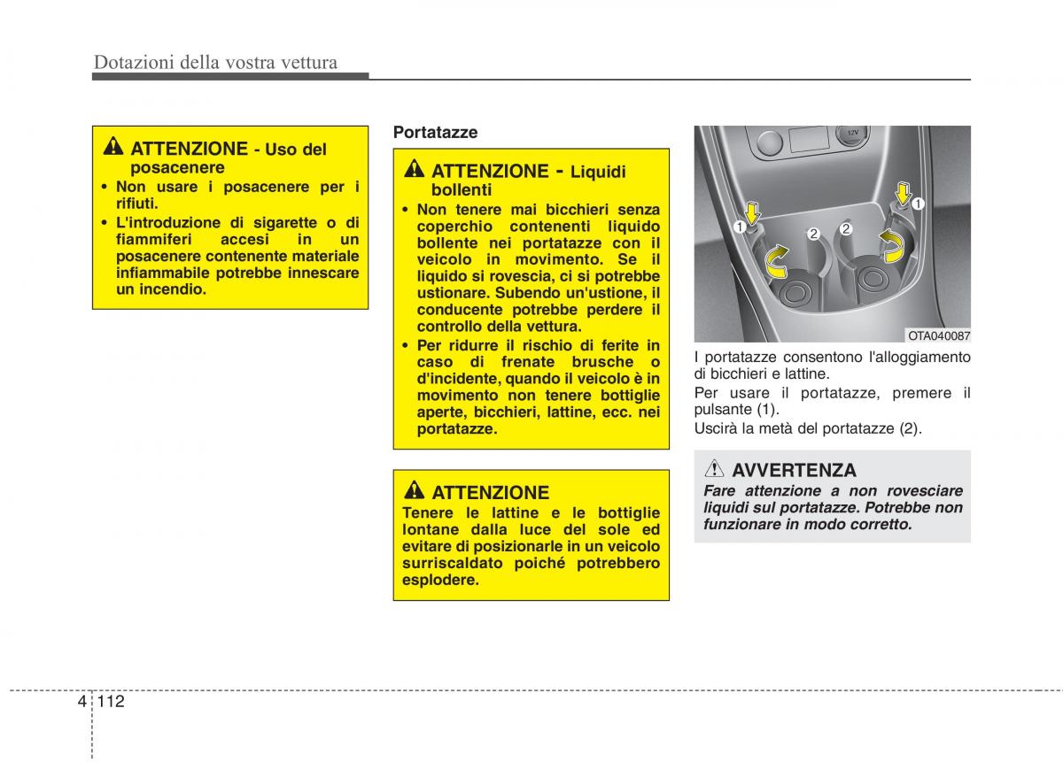 KIA Picanto II 2 manuale del proprietario / page 194