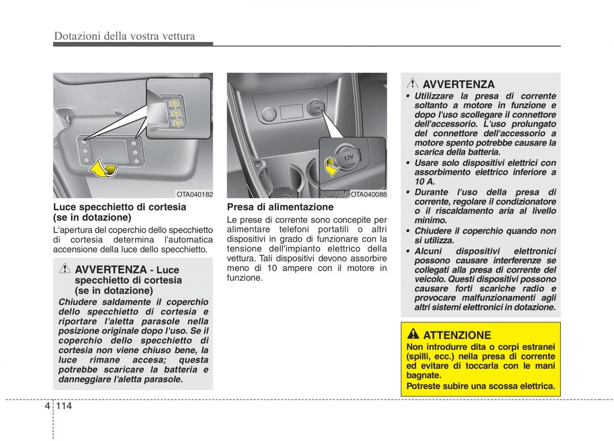 KIA Picanto II 2 manuale del proprietario / page 196